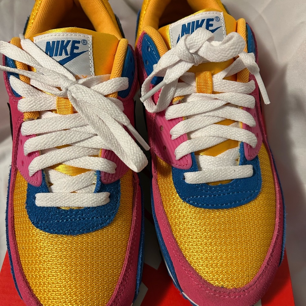 Nike Yellow and Pink Sneakers Vibrant Design